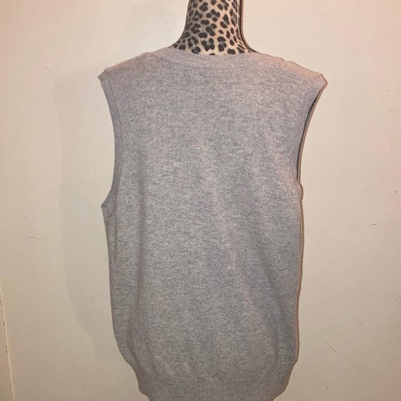 XL 100% Cashmere 2PLY V-Neck Charter Club Sweater Vest SO SOFT 24L 17 SHOULDERS - Picture 8 of 9